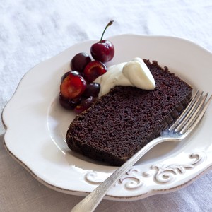 Chocolate cherry pound cake bonne femme