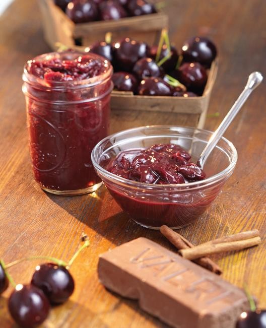 Chocolate-cherry preserves