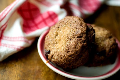 Chocolate-cherry scones with cinnamon-orange butter