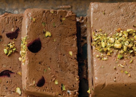 Chocolate-cherry semifreddo