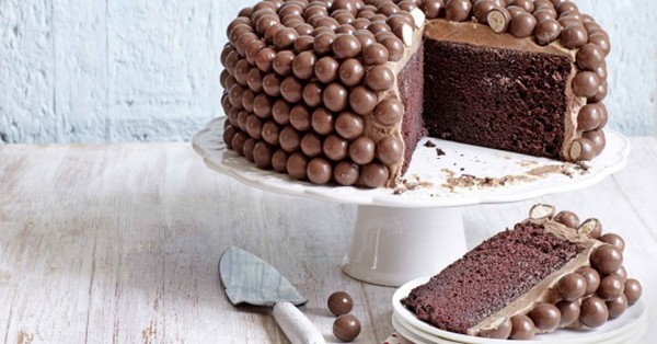 Chocolate chiffon Maltesers cake