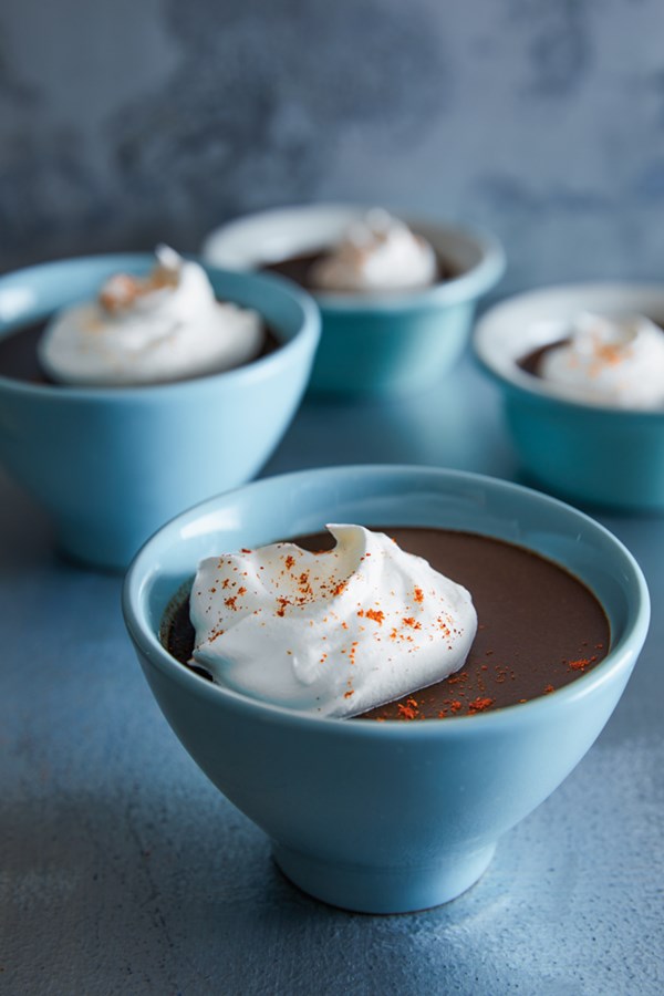 Chocolate-chile pots de crème
