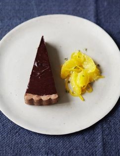 Chocolate, chilli & lemongrass tart