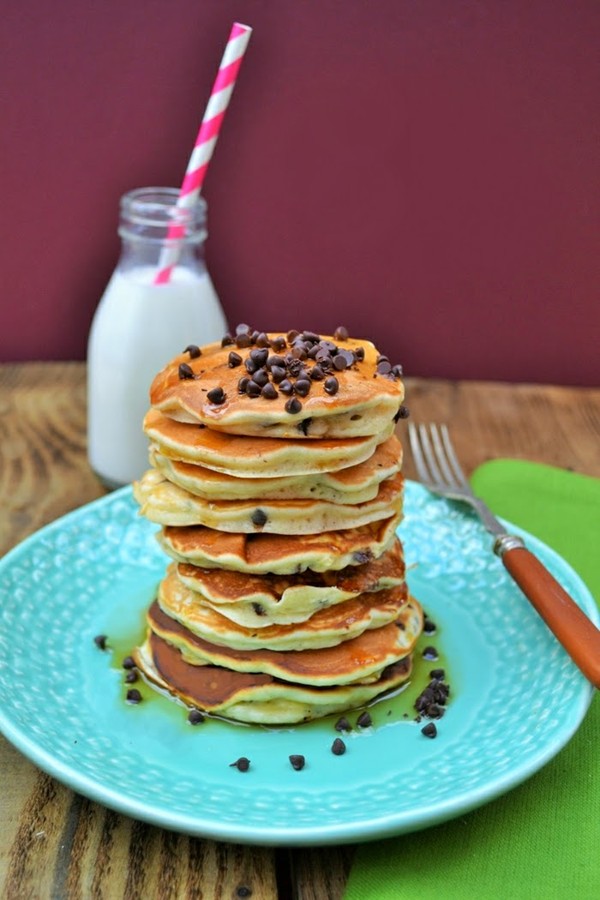 Chocolate chip & raisin Scotch pancakes
