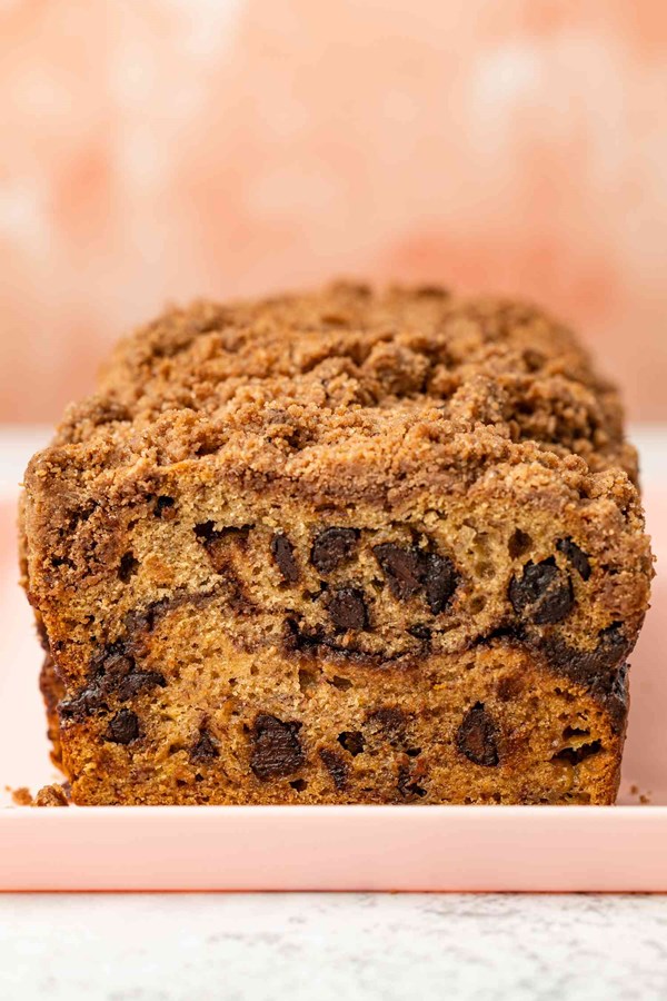 Chocolate chip banana bread coffee cake