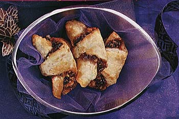 Chocolate chip, cherry and walnut rugelach