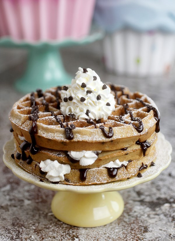 Chocolate chip chip hooray waffles