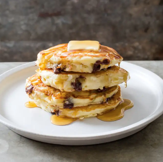 Chocolate chip-coconut pancakes
