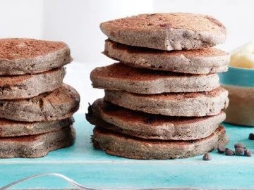 Chocolate chip-coconut pancakes