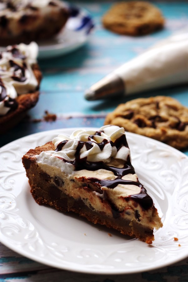 Chocolate chip cookie dough pie