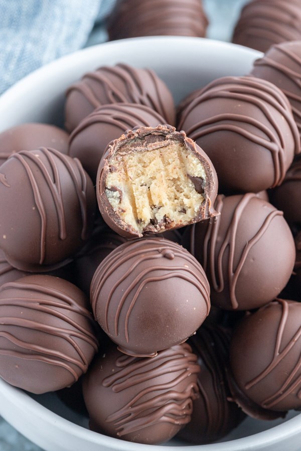 Chocolate chip cookie dough truffles