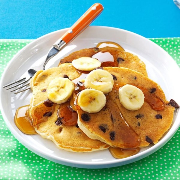 Chocolate chip Elvis pancakes