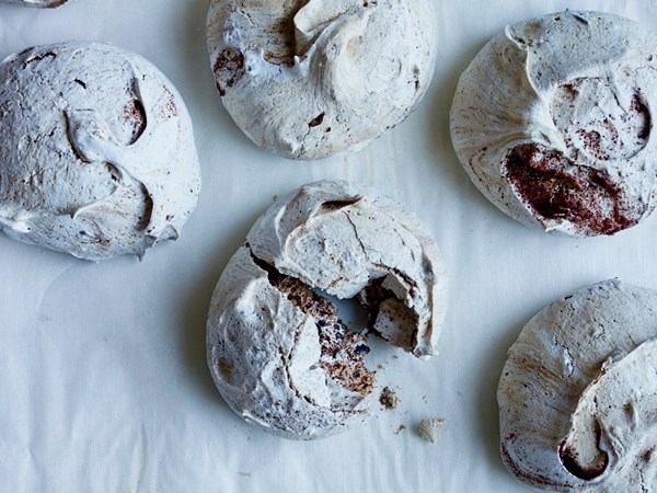 Chocolate chip-espresso meringues [Abigail Quinn]