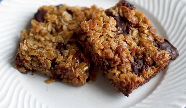 Chocolate chip flapjacks