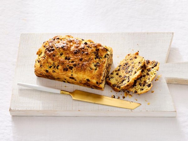 Chocolate chip-orange scone loaf 