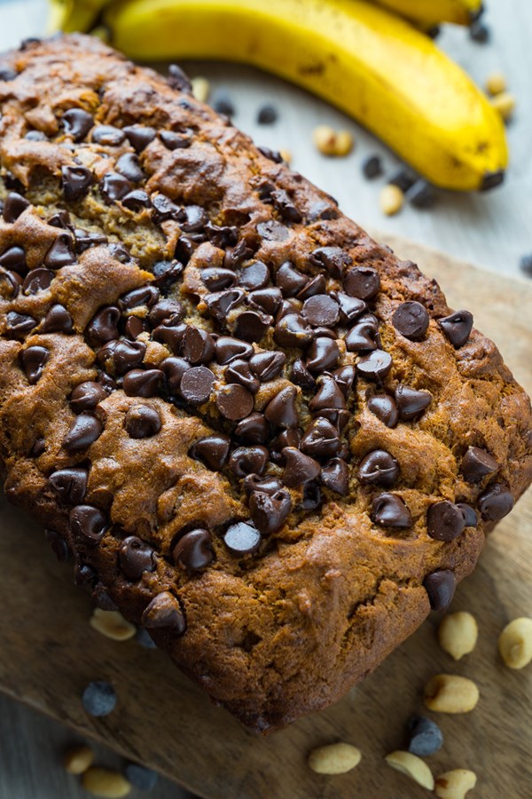 Chocolate chip peanut butter banana bread