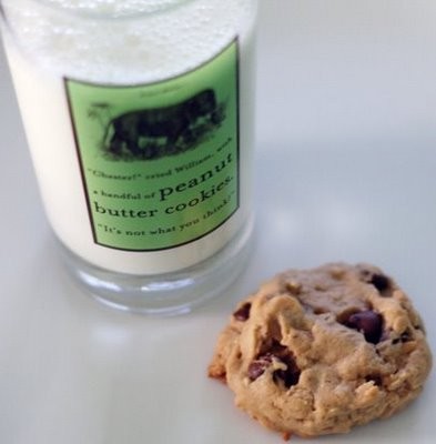 Chocolate chip peanut butter oatmeal cookies