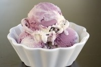 Chocolate chip raspberry kefir ice cream