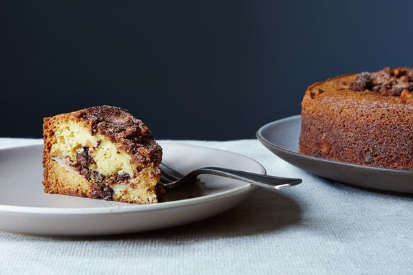 Chocolate chip sour cream coffee cake