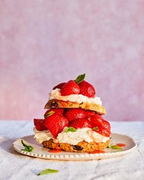 Chocolate chip strawberry shortcakes