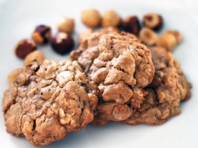 Chocolate chip vanilla bean hazelnut oatmeal cookies