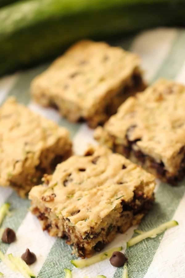 Chocolate chip zucchini bars