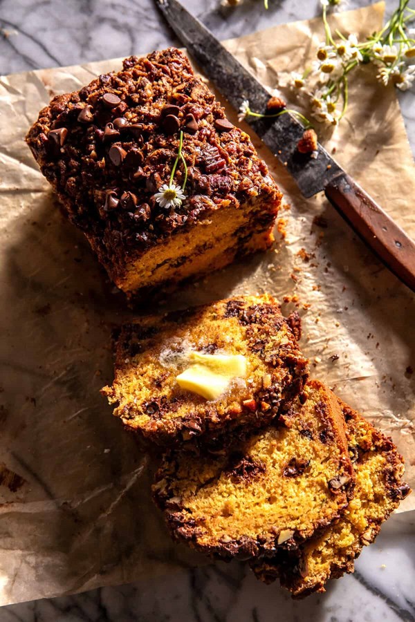 Chocolate chip zucchini pecan bread