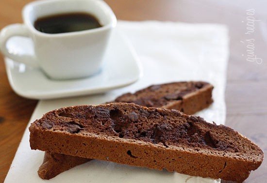 Chocolate chocolate chip biscotti