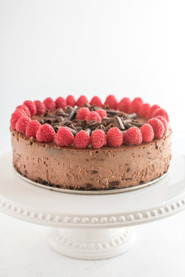 Chocolate-chocolate chip cheesecake