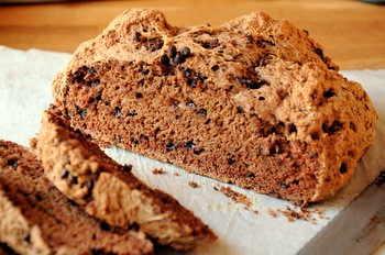 Chocolate chocolate chip Irish soda bread