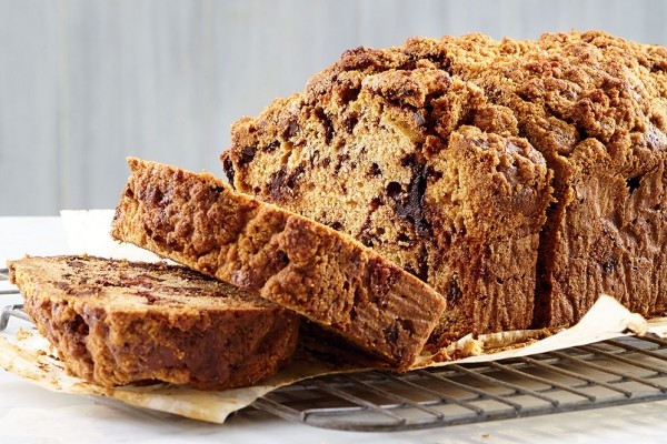 Chocolate chunk cinnamon swirl loaf