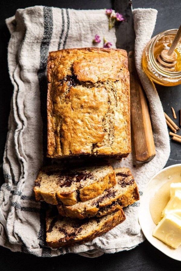 Chocolate chunk coconut banana bread