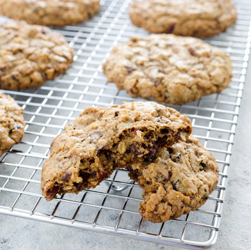 Chocolate-chunk oatmeal cookies with pecans and dried cherries