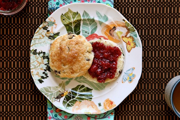 Chocolate coconut almond scones 