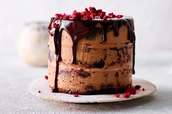 Chocolate, coconut and cherry sponge