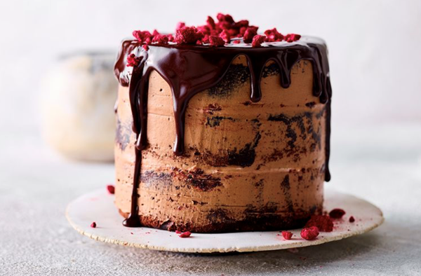 Chocolate, coconut and cherry sponge