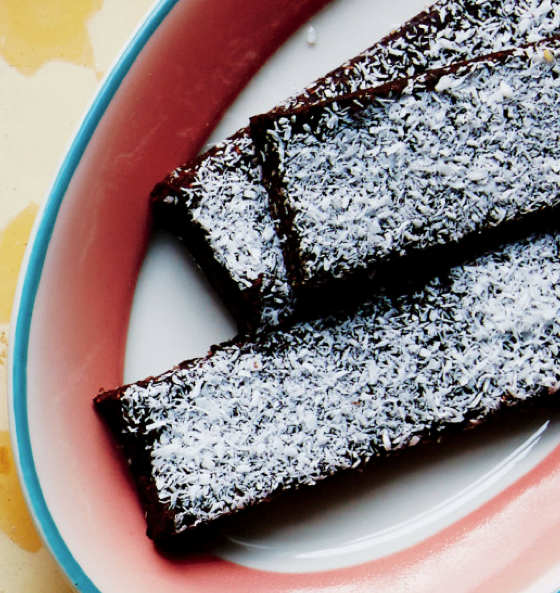 Chocolate coconut date bars