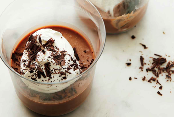 Chocolate coconut panna cotta