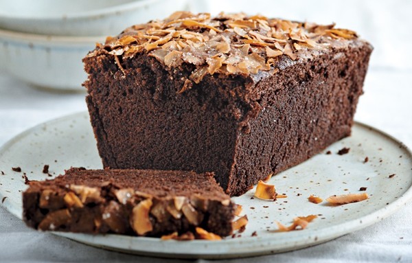 Chocolate-coconut pound cake