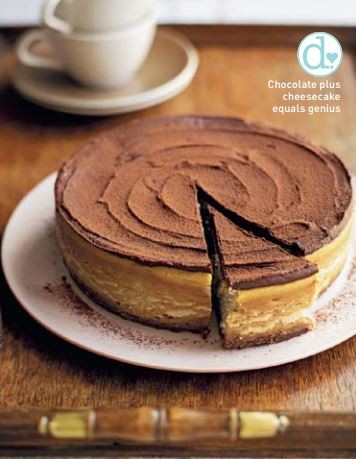 Chocolate coffee baked cheesecake
