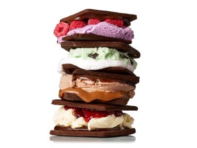 Chocolate cookie ice cream sandwiches