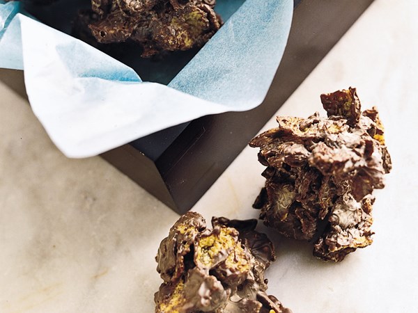 Chocolate corn-flake clusters [Jacques Torres]