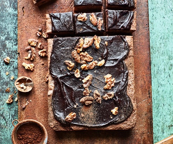Chocolate, courgette & walnut brownie