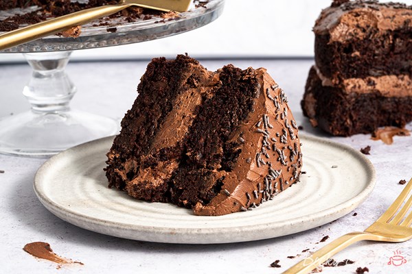 Chocolate courgette cake