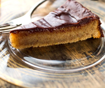 Chocolate-covered almond cake