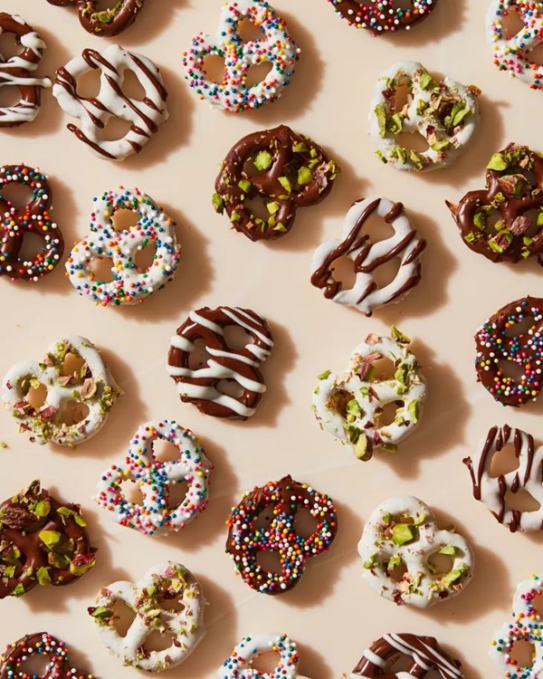 Chocolate-covered pretzels