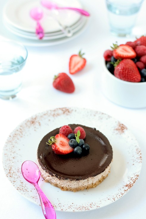 Chocolate covered strawberry cheesecake