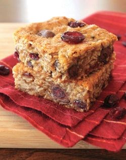 Chocolate cranberry oat bars