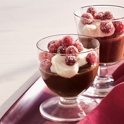 Chocolate-cranberry parfaits