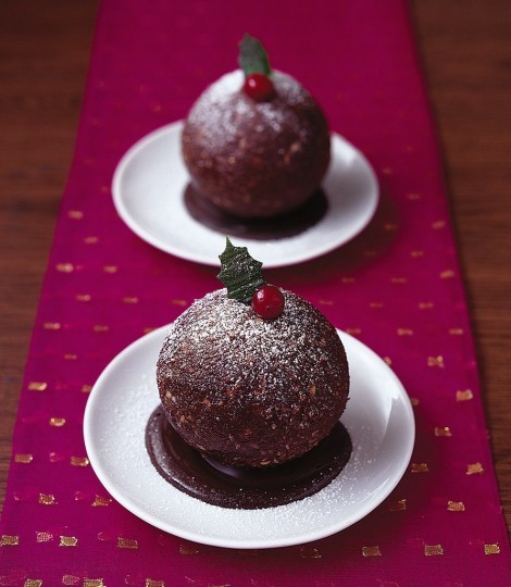 Chocolate cranberry puds